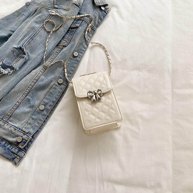 Niche Design Foreign Style Women's Diamond Chain Mobile Phone Bag 2025 New Summer Versatile Shoulder Bag Messenger Bag