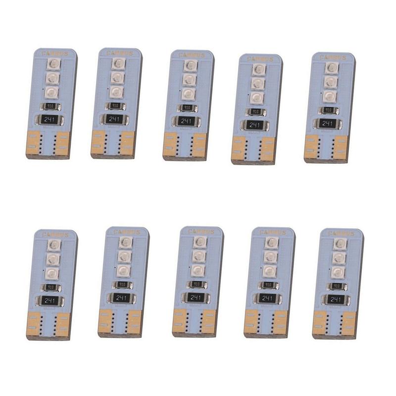 

T10 Led Light Автомобильный декодер Лампа 6w 3030 6smd Ширина Лампочка 6led Лампа для чтения номерного знака указателя поворота