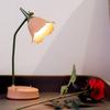 Adjustable Flower Shaped Lamp Rechargeable Battery Touch Control Table Light Decorative Lighting Vintage Bedside Reading Lamp