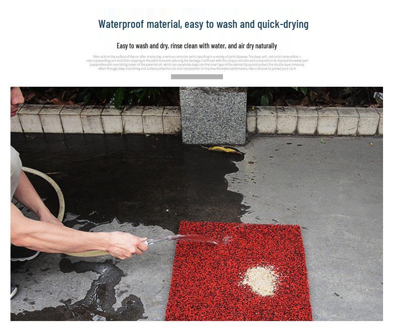 Bresson BL150T-D Retro Blue Motorcycle Non-slip Waterproof Foot Mat