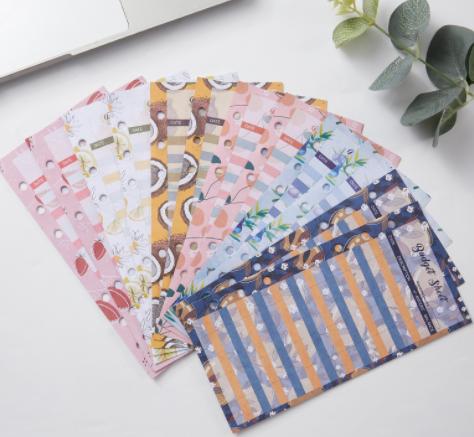 A6 Binder Budget Planner Organizer 6 Ring Binder Envelopes Pockets And 12 Pieces Expense Budget Sheets
