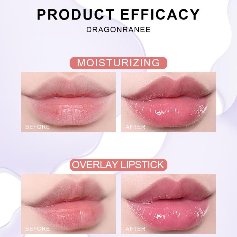 Transparent Colorless Lip Oil 6-piece Set Moisturizing and Hydrating Rolling Lip Balm