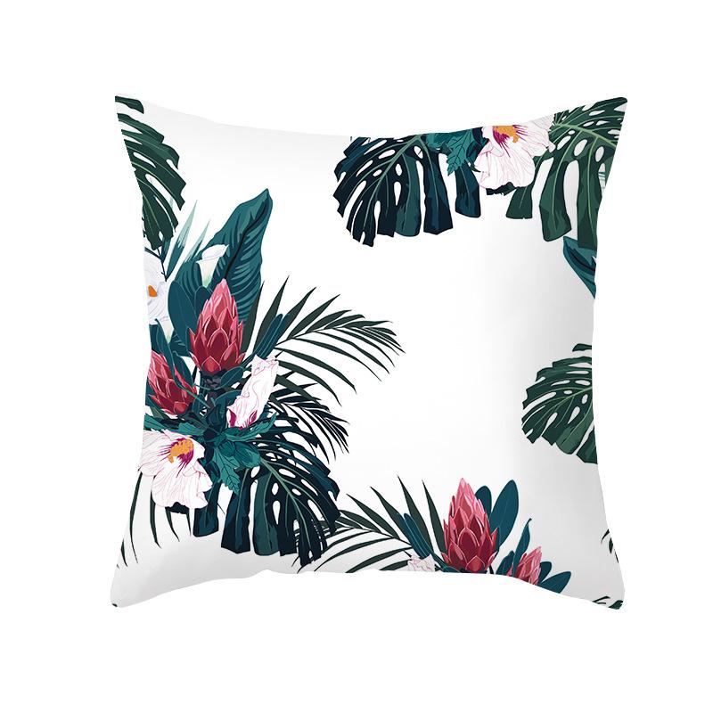 Ins Summer Green Plant Pillow Cover New Watercolor Pineapple Sofa Cushion Cover Home Supplies Pillow