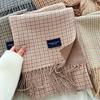 1116 Autumn and Winter New Versatile Korean Scarf Women's Thickened Woven Tassel Warm Scarf Imitation Cashmere Shawl