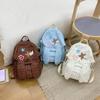 Schoolbag Japanese Cute Girl Wind Backpack Female Student School Bag Cartoon Embroidery Rabbit Ears Backpack Lightweight Commuter Bag