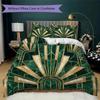 Biancheria da letto con motivo a linee Art Déco Set piumone Copripiumone Federa Decorazione per la casa Regalo di compleanno (1 * copripiumino + 2 * federe senza imbottitura)
