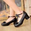 Plus Size 32-43 Girls High Heel Shoes Women's Platform Pumps Shoes Sweet Bowknot Kids Princess Party JK Uniform Shoes T Strap