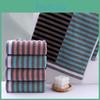Striped Absorbent Thick Cotton Face Towel Soft Yarndyed Design For Adults