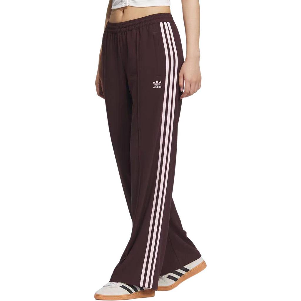 adidas Originals Beckenbauer Three Stripe Elastic Waist Straight Leg Knitted Vintage Track Pants Women White JX2806