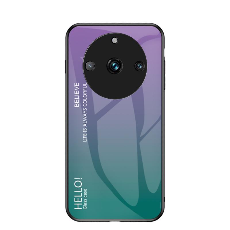 

Чехол Realme11 Pro + из закаленного стекла с градиентом для OPPO Realme 11 10 9i 9 Pro Plus + чехлы для телефонов Realme10 Realme11 5G Realme 11 Pro фиолетовый