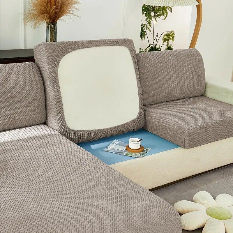 Thick Jacquard Sofa Seat Cushion Cover Funiture Protector Stretch Couch Covers for Sofas Anti-dust Removable Slipcover Pets Kids