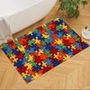 Colorful Puzzle Pattern Background Non-Slip Home Carpet Design for Office Decor Living Room Bedroom Gift