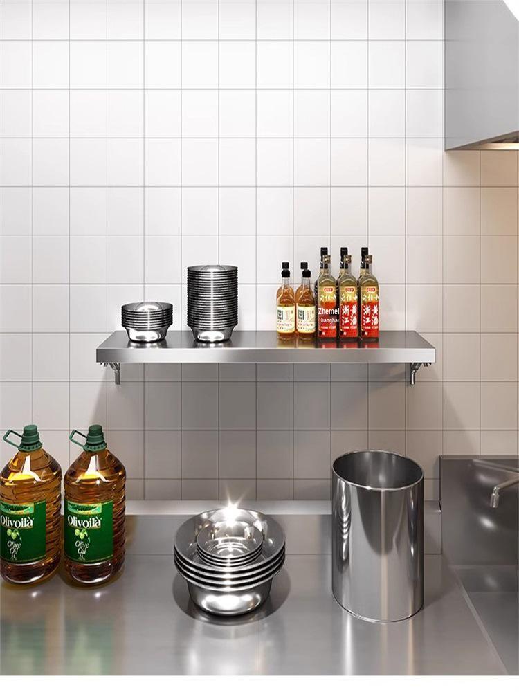 Wall-Mounted Foldable Stainless Steel Kitchen Shelf