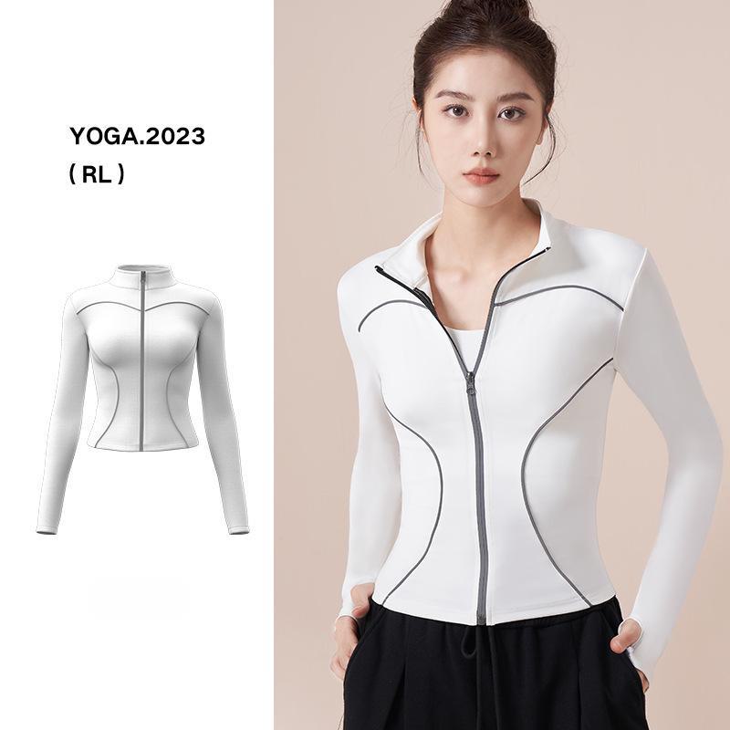 

Женская светоотражающая ветрозащитная куртка для бега и йоги с воротником-стойкой XXL