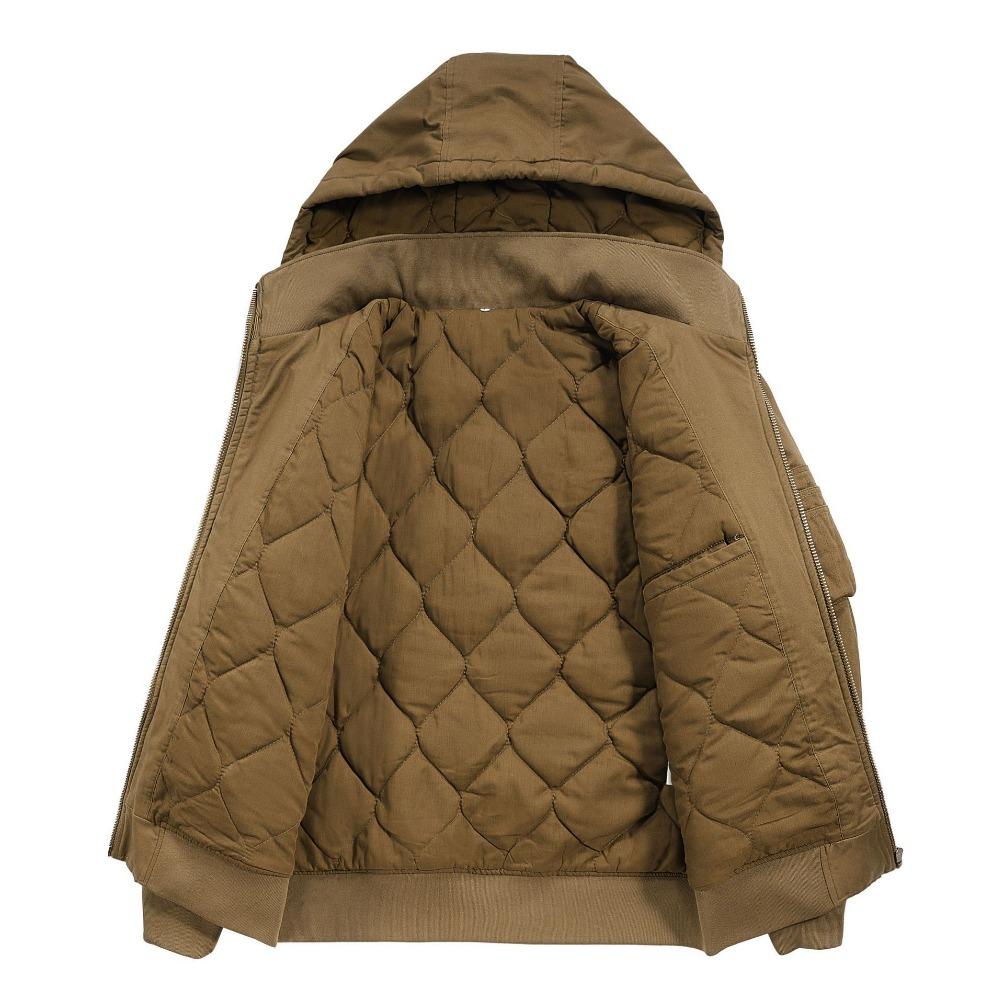 Winter Nieuwe Mannen Katoenen Jas Mannen Warm Dik Winddicht Jas Buiten Zakken Tactische Rits Parka Afneembare Capuchon Bomberjack Man