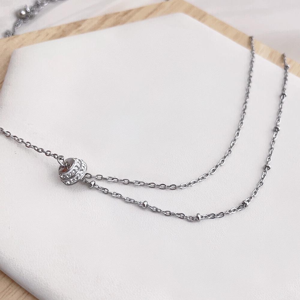 

Simple Korean Zircon Small Waist Necklace Stacked With Niche Design Titanium Steel Necklace Does Not Fade