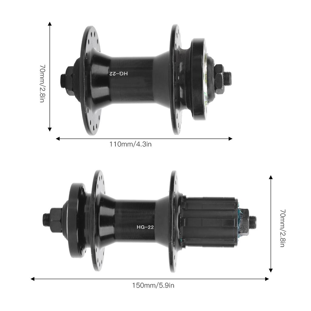MEIJUN 32 Holes Cassette Mountain Bike Hub Front Rear Freehub Disc Brake Bearing Hub Part