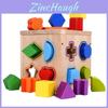 Geometrische Form Zuordnungsblöcke aus Holz für Kinder Pädagogisches Spielzeug zur Gehirnentwicklung