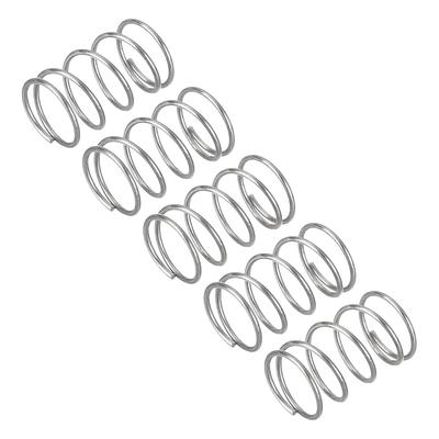 Uxcell Compression Springs, Coil Springs, 0.6 X 8 X 10mm, Made of 304 Stainless Steel, for Repair, Experimentation, Industrial Machinery, and