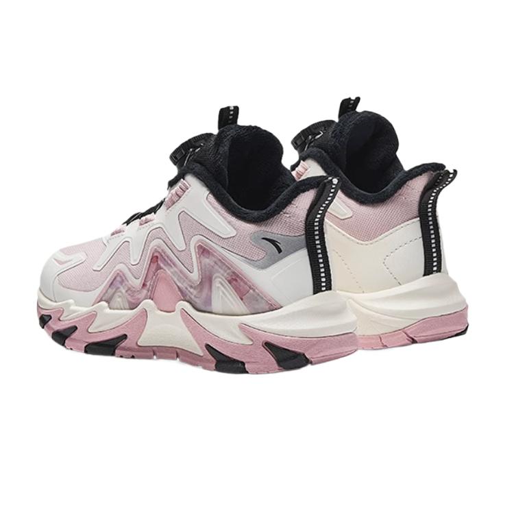 Anta Kids Sports Comfortable Fashion Non-Slip Shock Absorbing Warm Low-Top Casual Shoes Kids Casual Shoes Soft-Pink Ivory-White Silver 322449978-1