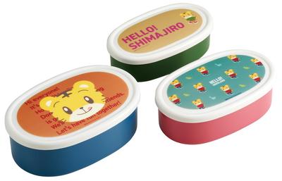 Skater Lunch Box, Sealed Container, Storage Container, Set of 3, Made In Japan, Shimajiro EARTH SRS3S-A