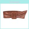 Elegant Faux Leather Wide Belt With Square Buckle For Fashionable Women