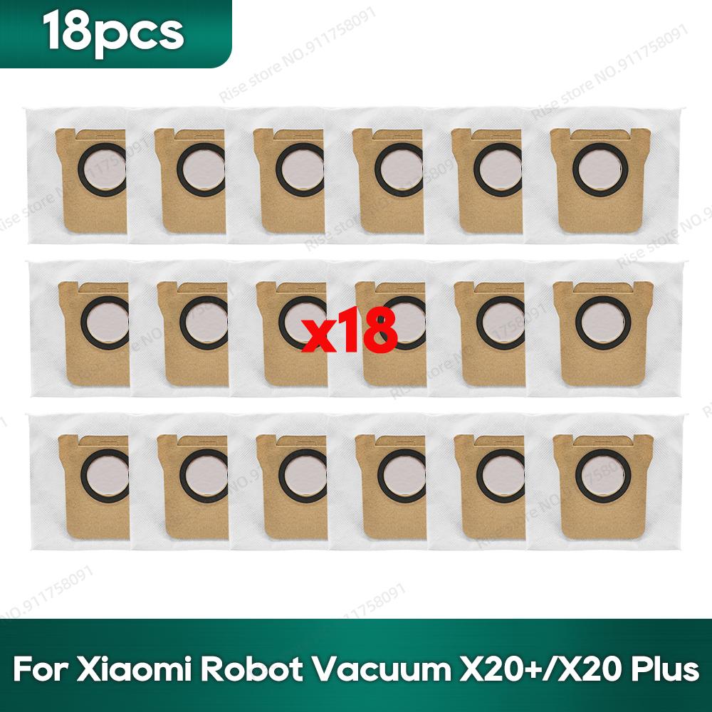 Compatible for Xiaomi X20 Plus / X20+, Xiaomi X10 Plus / X10+ Accessories Bags Hepa Filter Mop Cloth Main Side Brush Parts