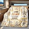 Elegant Butterfly And Floral 65Th Birthday Celebration Blanket Personalized Name Soft Comfortable Stylish Blanket Car Blanket Perfect For Travel