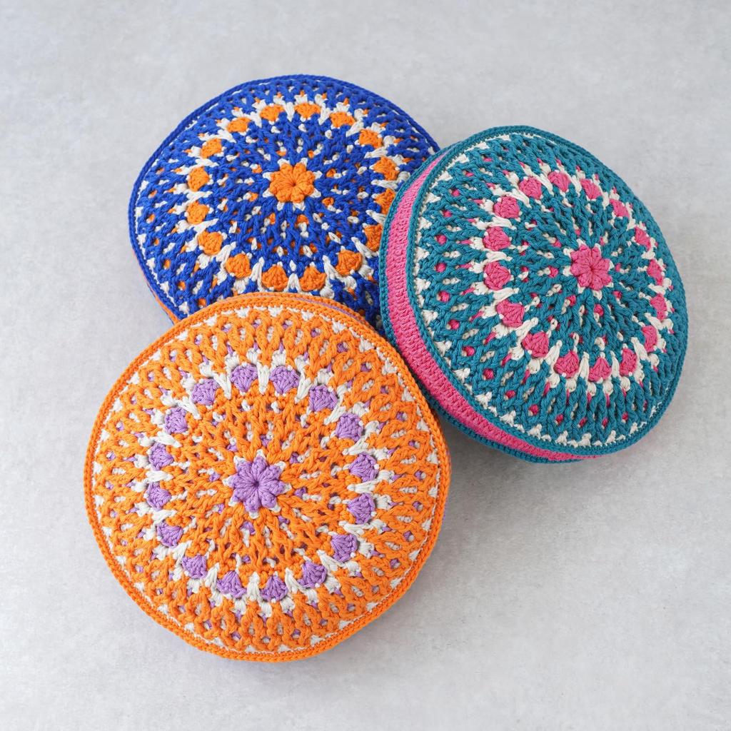 Raw wool itohenlab knitting kit Moroccan style cushion cover #10-10