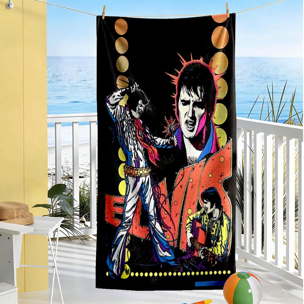 Elvis Presley Beach Towel Super Soft Microfiber Quickdry Fabric Comfortable Lightweight