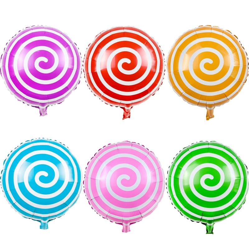 18 inch Candy Aluminum Balloon Children's Birthday Party Decoration Lollipop Aluminum Foil Balloon Kids Helium Balloon