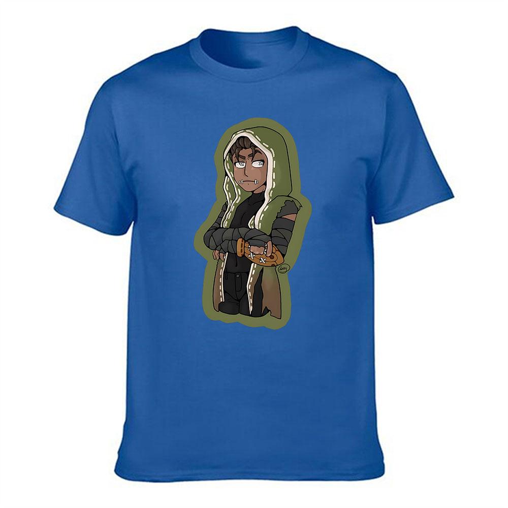 Unisexs Pure Cotton Tshirt Anime Identity V Mercenary Naib Subedar Print Casual Short Sleeve Tee