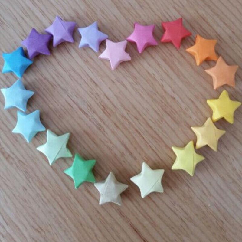 80Pcs/lot Handcraft Origami Lucky Star Paper Strips Quilling Decoration Random Colors