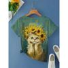 Fashion Women'S T-Shirt Funny Cat 3D Print Top Woman Harajuku T Shirt Casual Clothing Summer Female Shirt