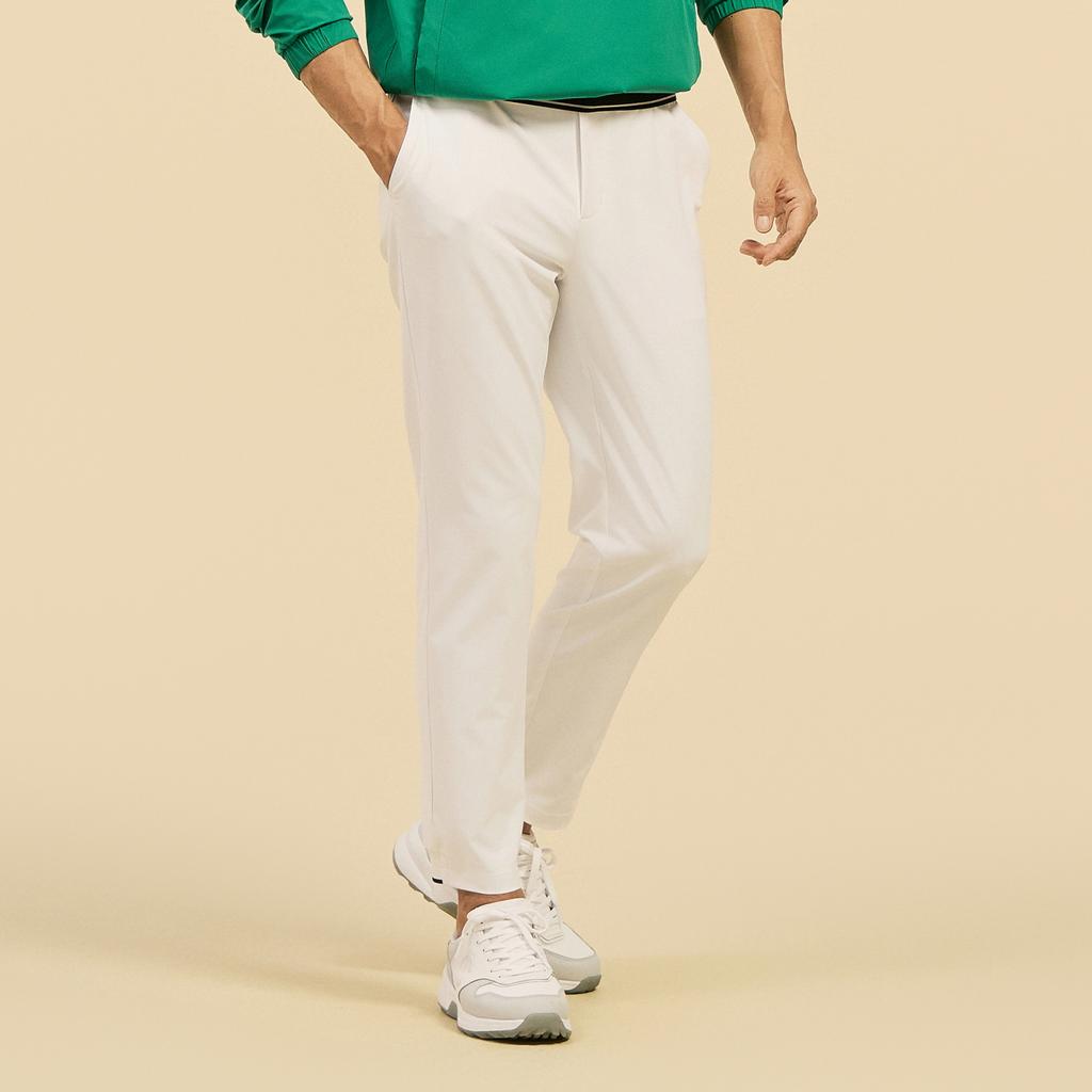 CHALLENGER Men'S Stretch Welding Point Semi-Jogger Pants White