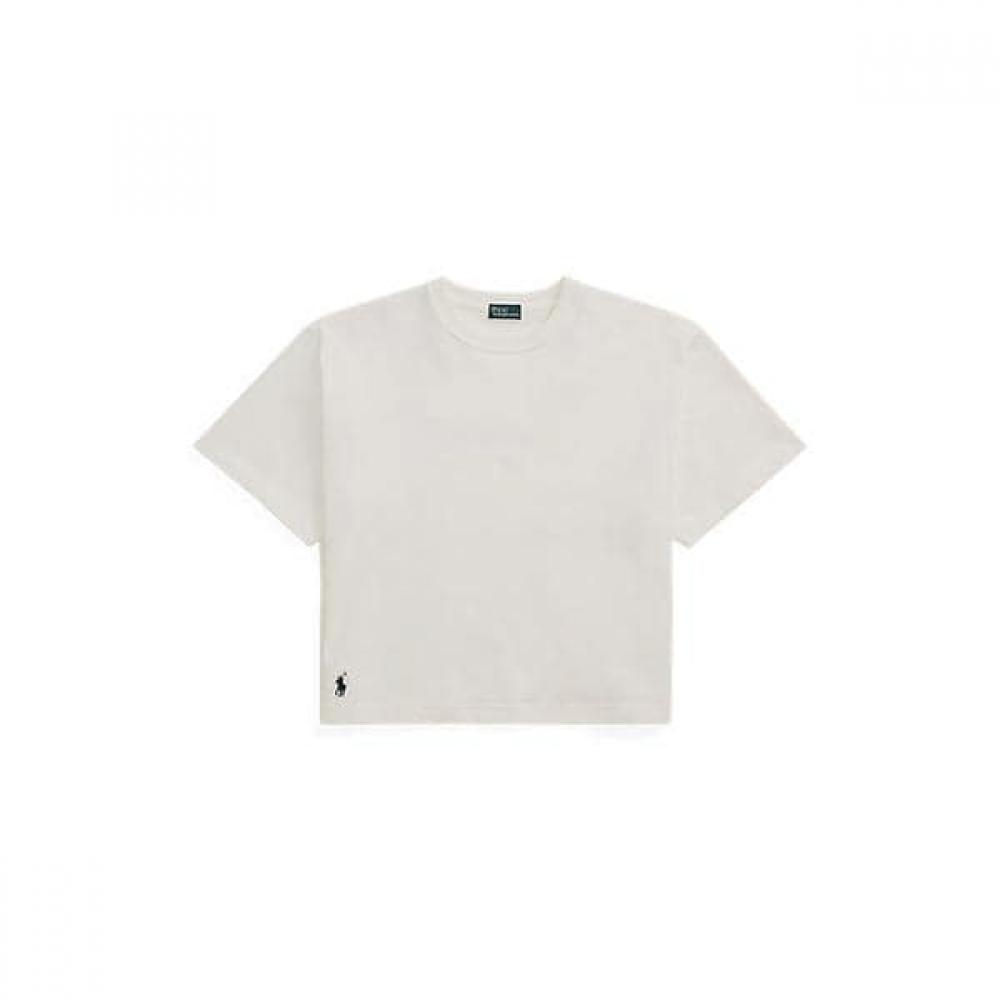 Polo Ralph Lauren Women S Cotton jerSey Crop Crewneck Tee Wmpoknincu21069100 M