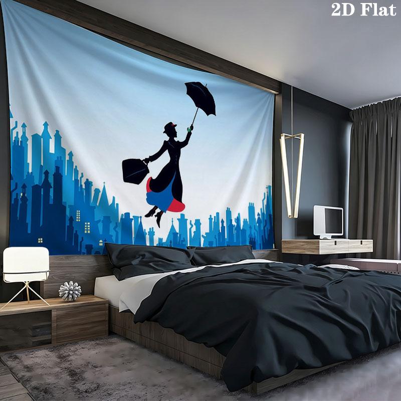 Magic Nanny Wall tapestry, aesthetic printed fabric blanket, suitable for bedroom, living room, and home decor.