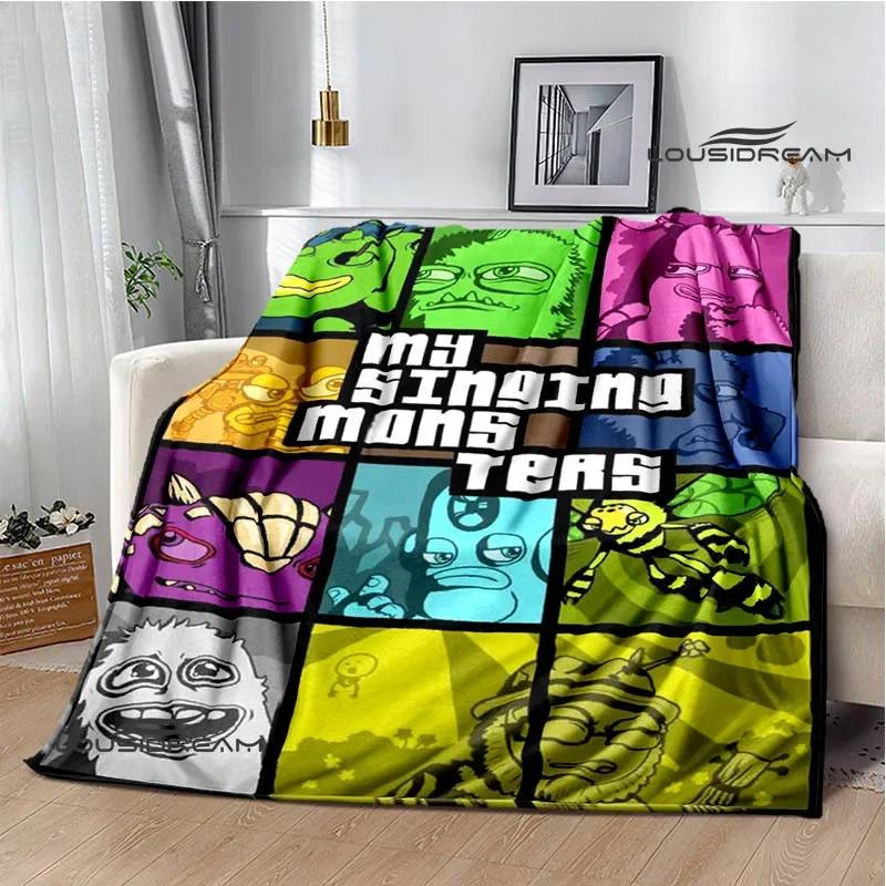 Game My Singing Monsters printed blanket Flange Warm blanket picnic blanket Soft and comfortable blanket Birthday Gift