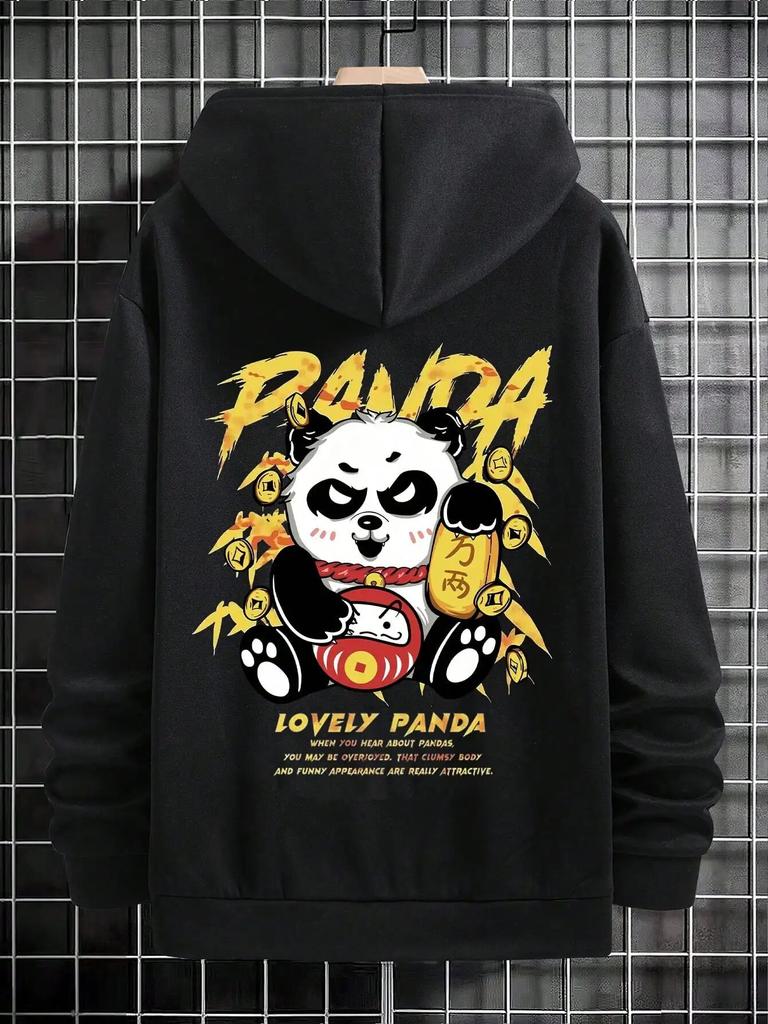 Cartoons Funny Panda  Printing Unisex Hoodie Pocket Personality Streetwear Hip Hop Oversized Unisex Hoody Comfortable New Clothing