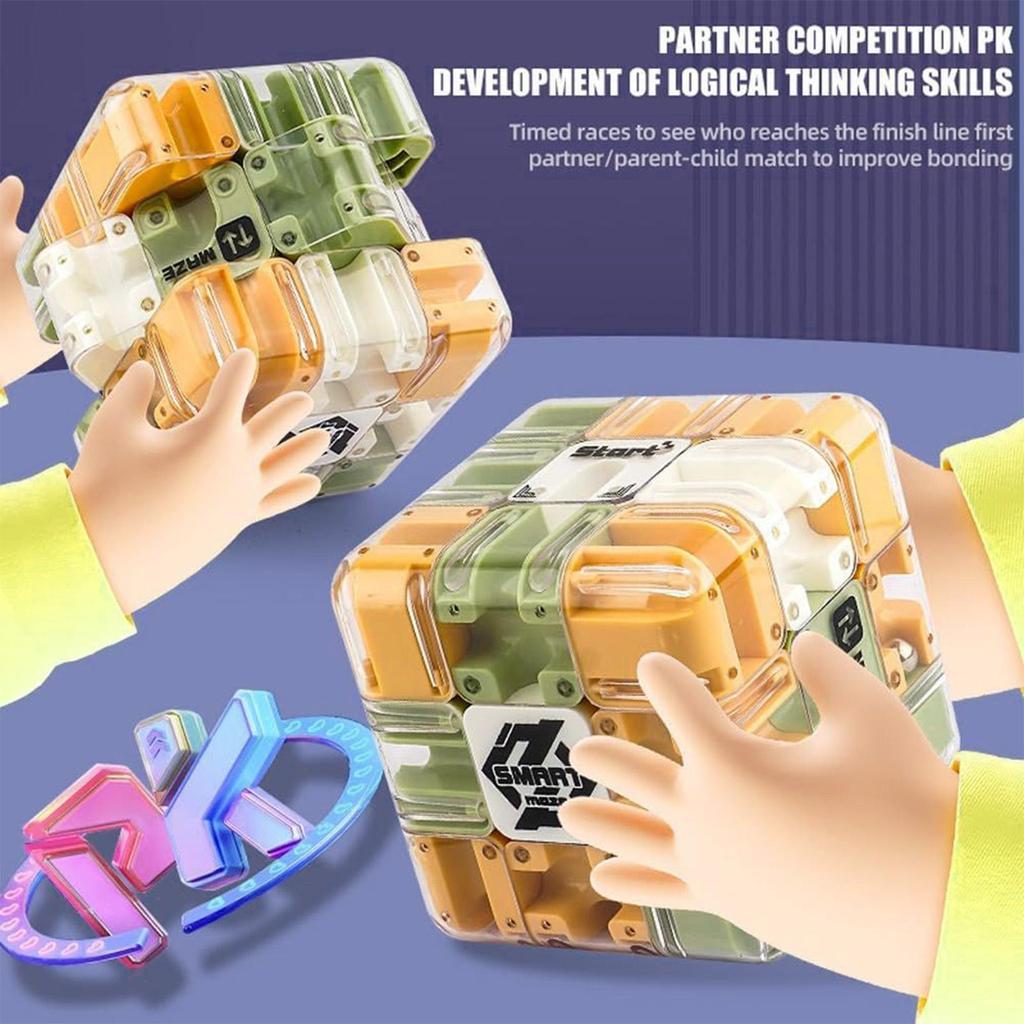 Maze Toy Interactive 3D Challenge Game Maze Cube for Classroom Party Birthday School Waiting Room Family Gathering Social Event