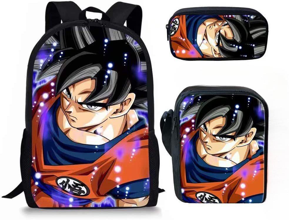 Dragon Ball Z Backpack Set With Waterproof Oxford Cloth For School Kids