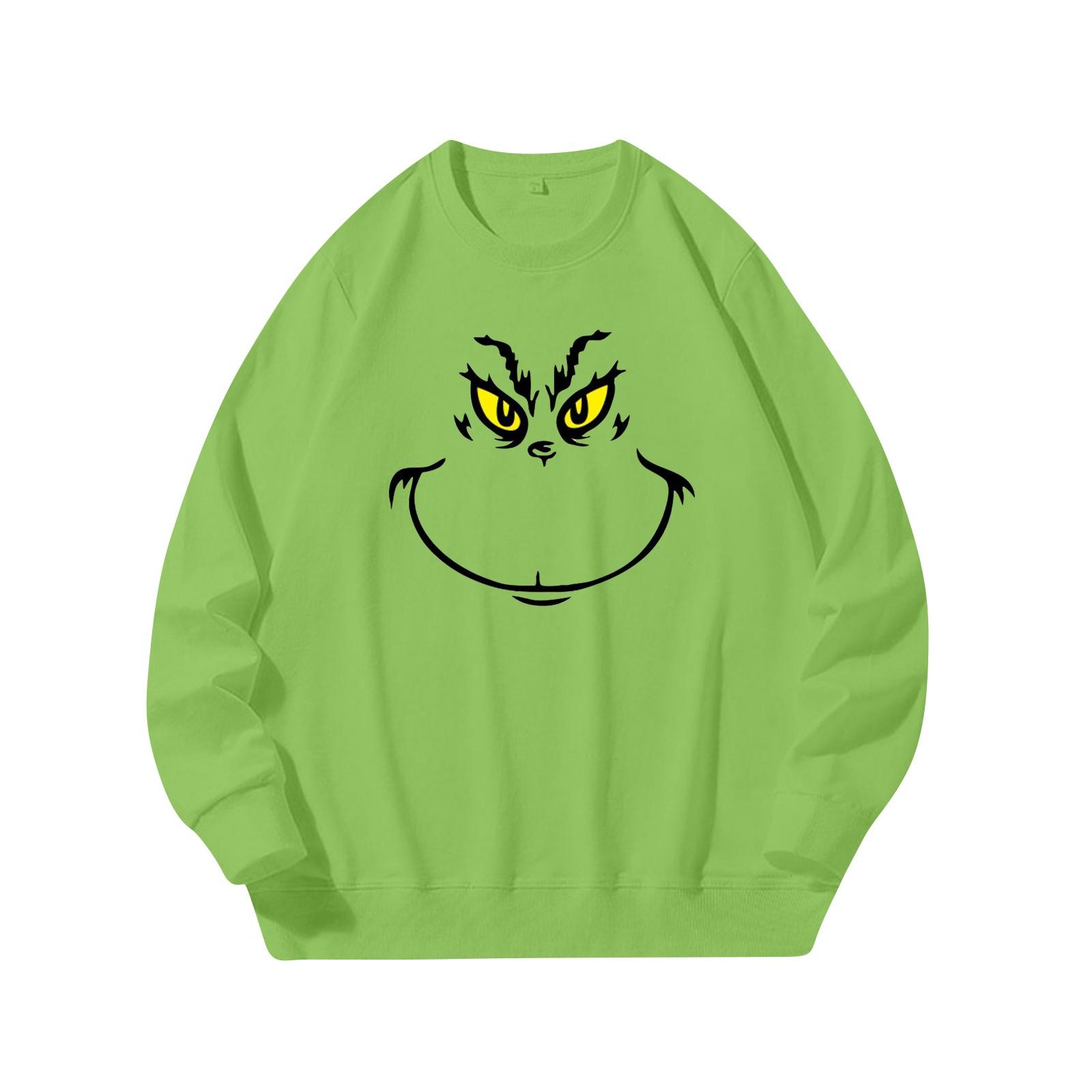 

Женский повседневный и модный свитер с круглым вырезом, свободный свитер с круглым вырезом и принтом XXXL зелёный