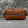 New Men's Genuine Leather Handbag, Crazy Horse Leather Multifunctional Wash Bag, Neutral Travel Makeup Bag, Cross-border Dropshipping