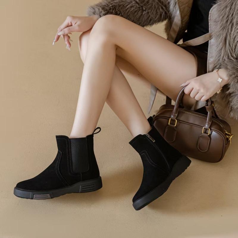 New Autumn and Winter Shoes: Retro Ankle Boots, Women's Versatile Thickened Boots, Leather Boots