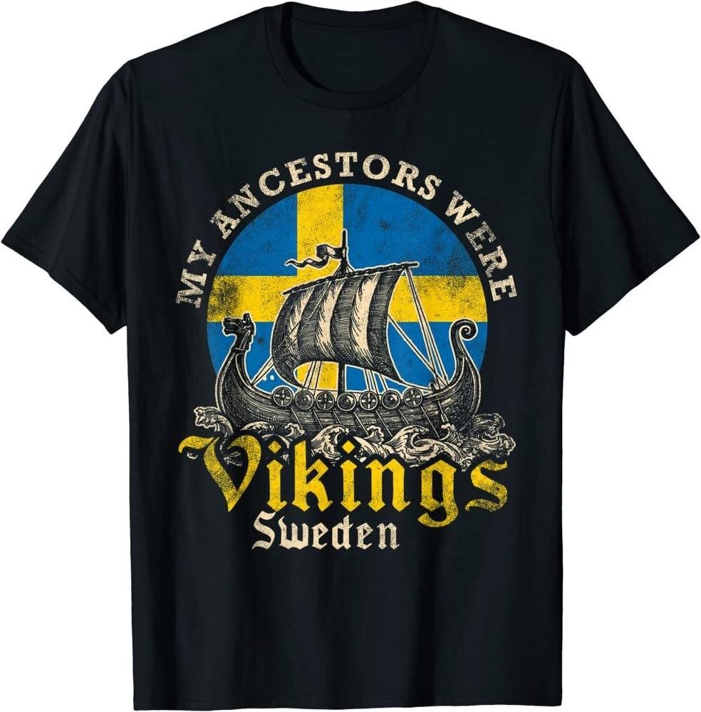Swedish Sweden Swede Viking Ship Flag TShirt Unisex T-Shirt XL
