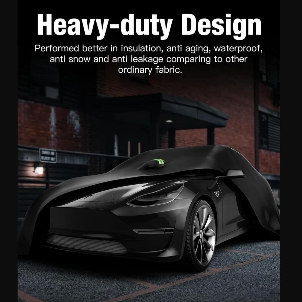 ACR3  Car Covers Custom Fit For Tesla Model 3 2020-2024 Heavy Duty Outdoor Waterproof All-Weather UV Protection Full Exterior Cover