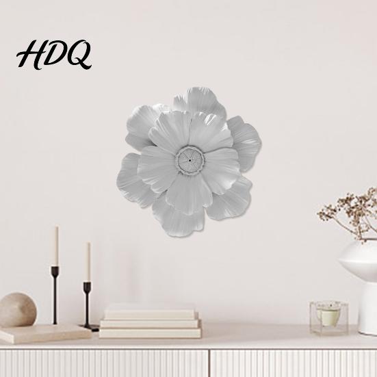 3D Flower Wall Art Resin Decoration Modern Floral Sculpture Living Room Hanging Ornament for Room Home Office