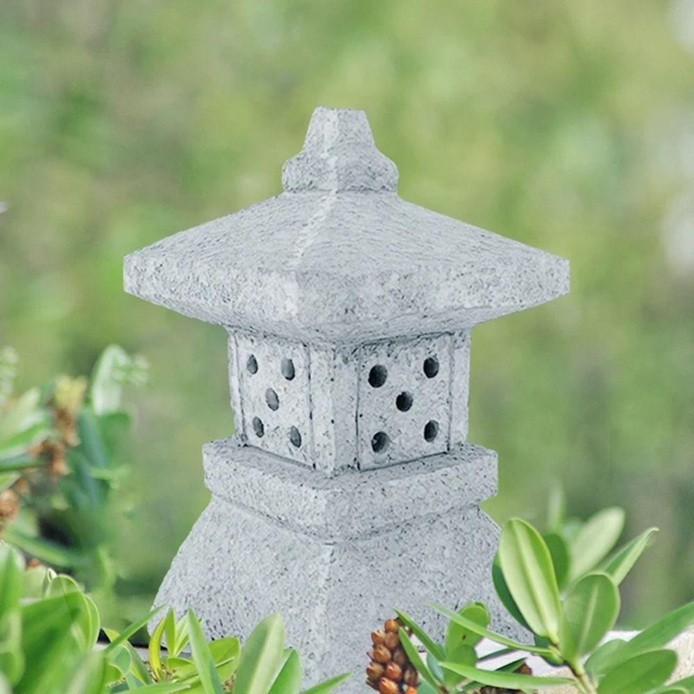Exquisite Solar LED Pagoda Lantern Creative Solar Stone Tower Light Statue Light Courtyard