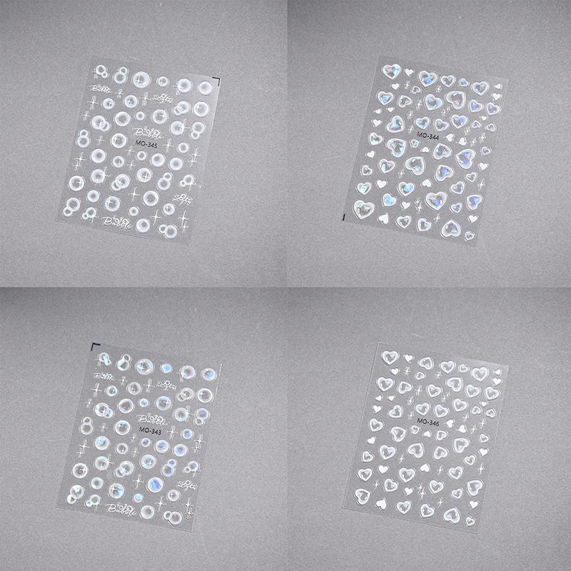 3D Transparent Bubble Nail Art Stickers Nail Decals Self-Adhesive Water Bubble Manicure Slider Diy Nail Decoration Salon Gift
