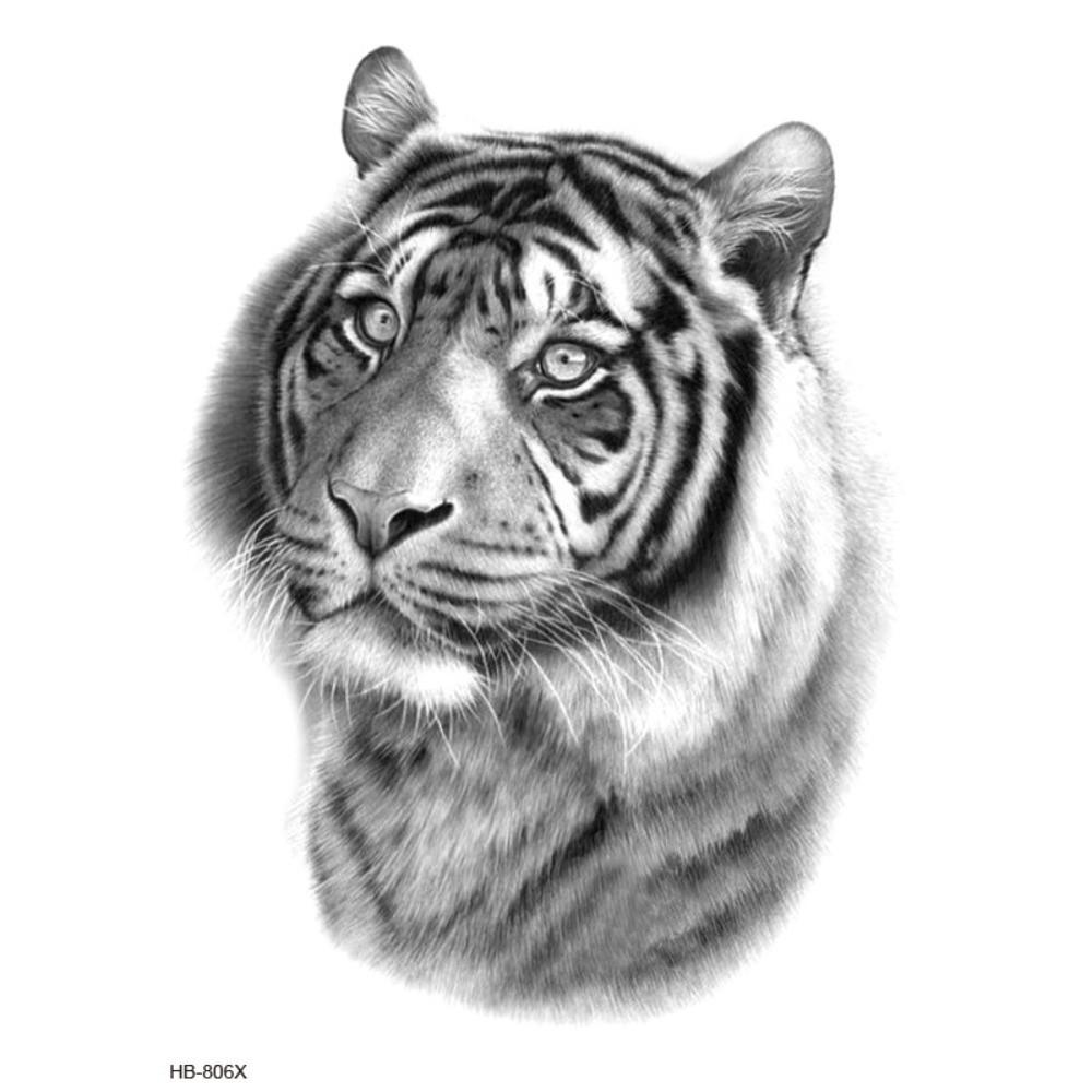 Water Transfer Decals Tiger Lion Wolf Tattoo Stickers Animal Body Art Tattoo  Finger Hand Legs